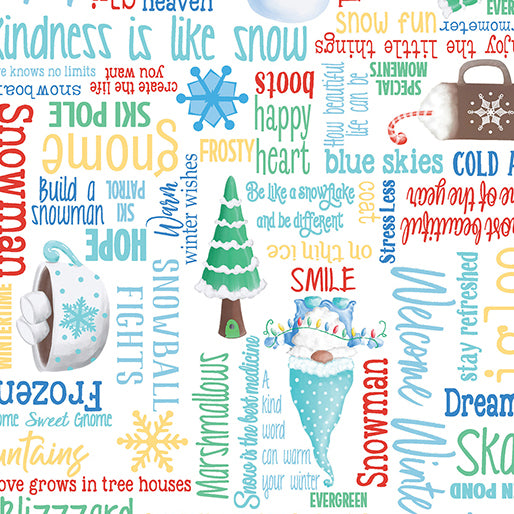 Winter Words White (Gnome Wonderland)-12817-09