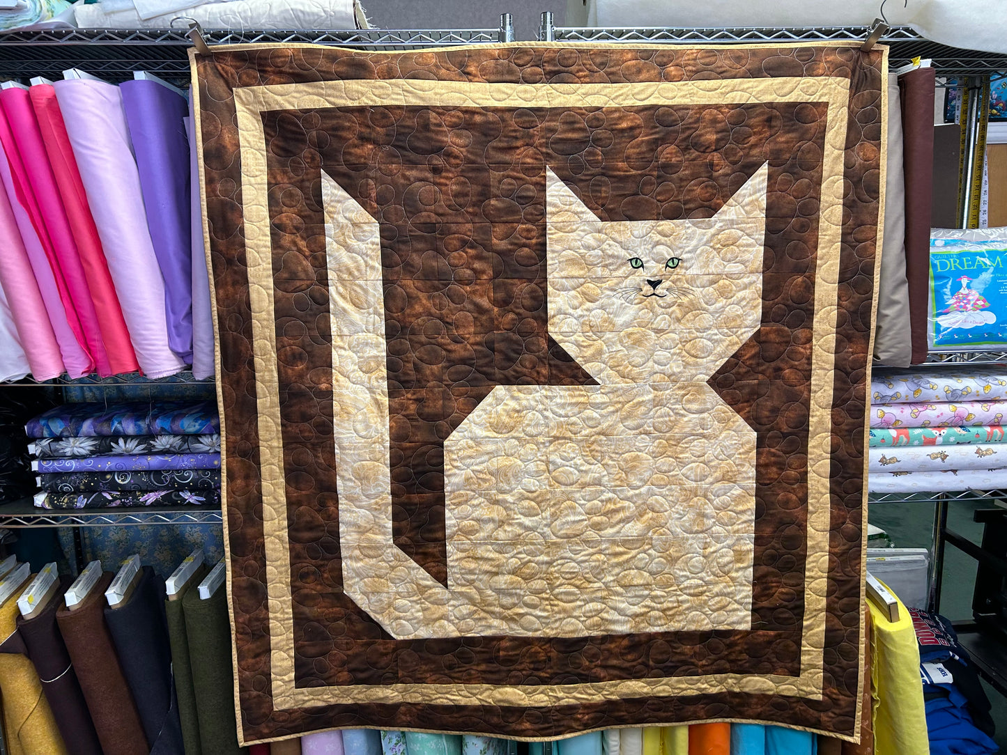 sample pixel cat quilt