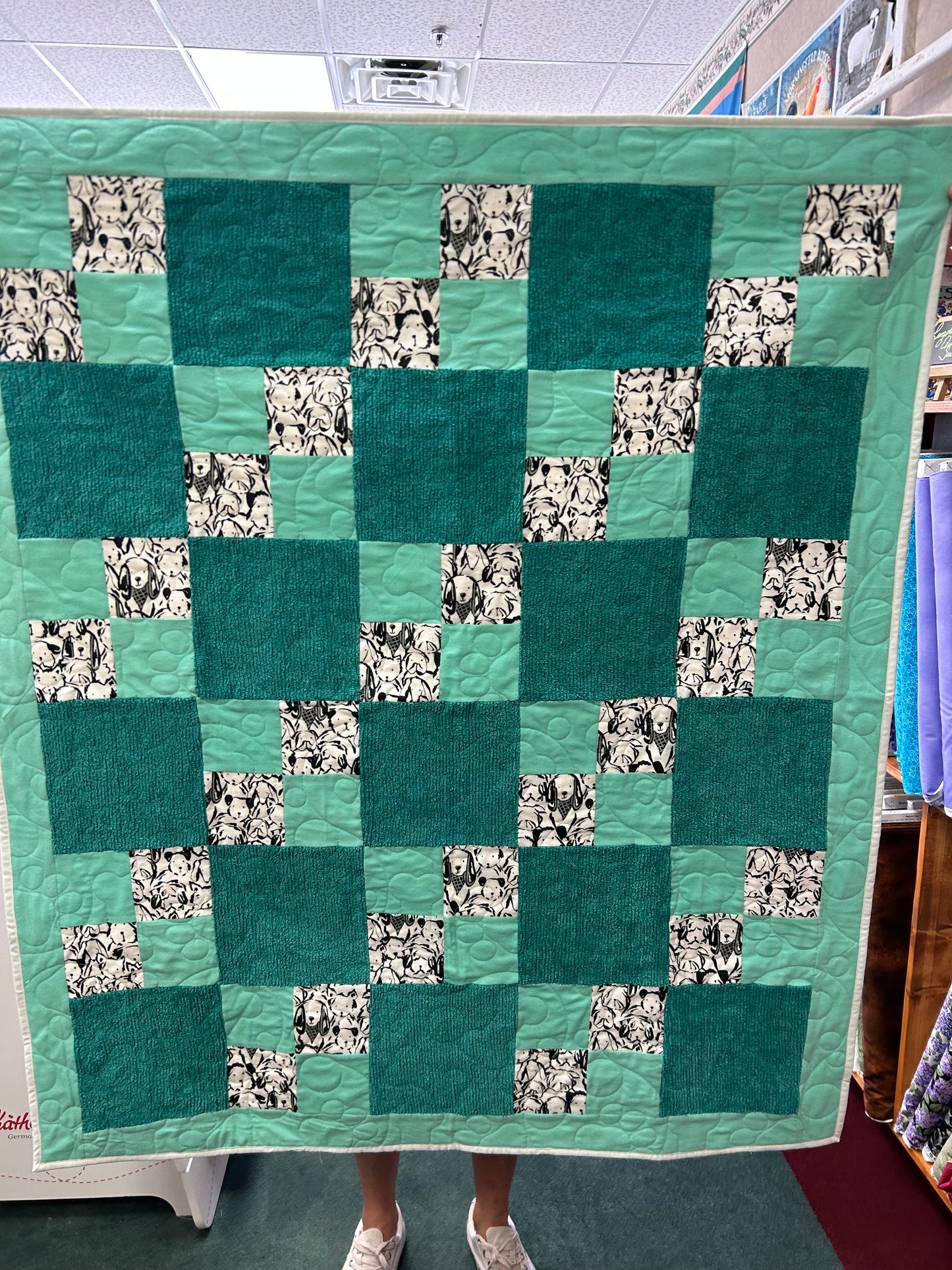 sample Memory quilt grandmas bathrobe