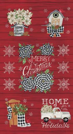 Home Sweet Holidays Panel Red