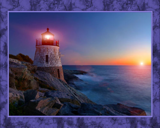 Lighthouse Sunset Panel Digital